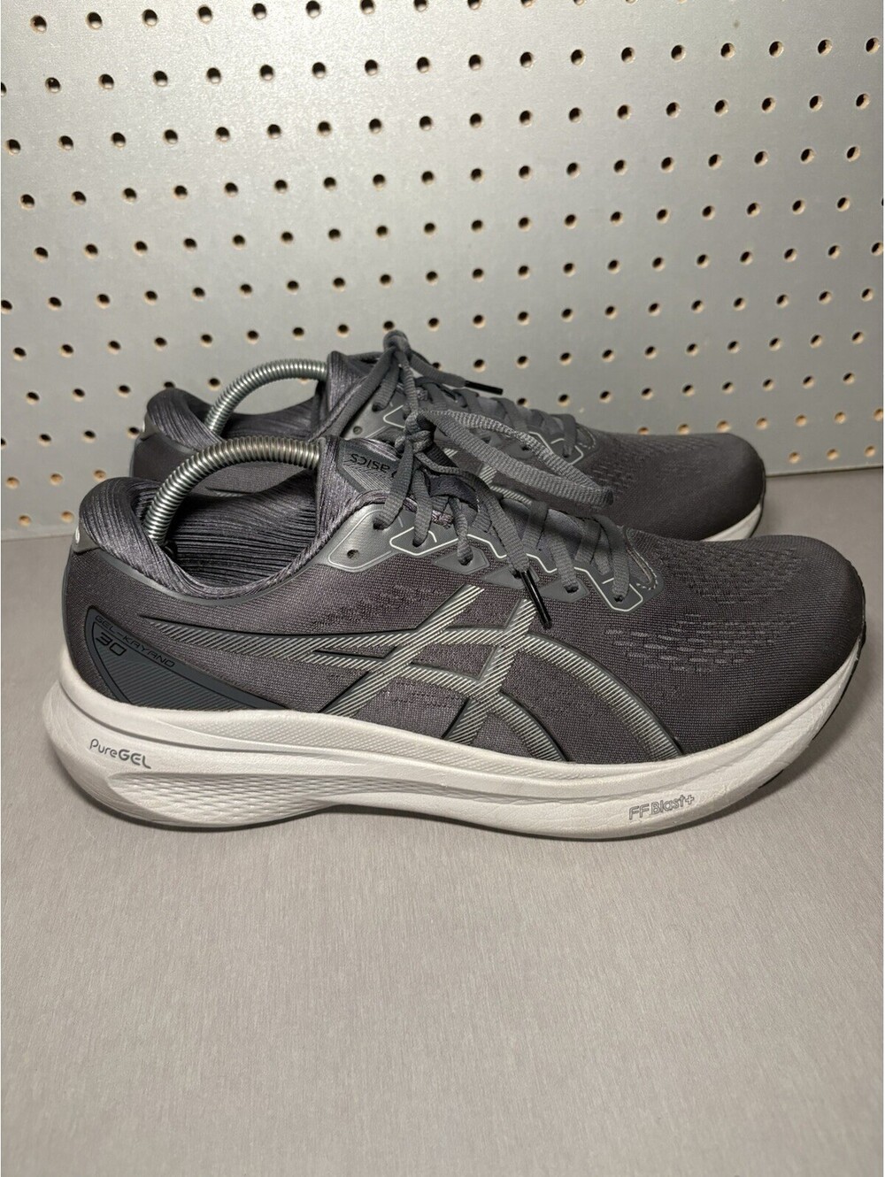 Asics Gel-Kayano 30 Shoes Mens Size 12 Wide 2E EE Gray Grey Running Sneakers